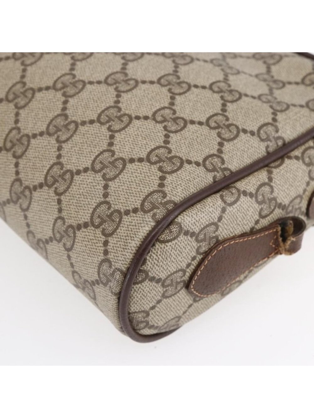Authentic GUCCI GG Supreme Web Sherry Line Bag PVC Beige Gold 56 02 087 - Picture 8 of 16